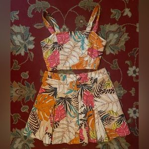 Forever 21 Tropical 2 Piece Skirt Set